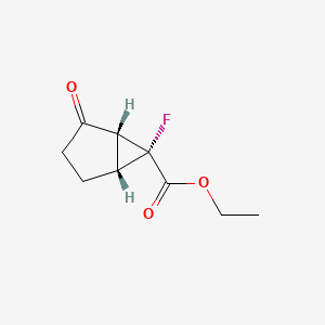 molecular formula C9H11FO3 B8549339 (1R,5R,6R)-6-fluoro-2-oxobicyclo[3.1.0]hexane-6-carboxylic acid ethyl ester 