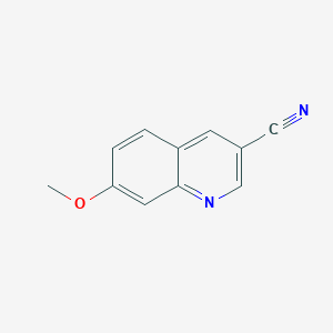 molecular formula C11H8N2O B8549343 3-Cyano-7-methoxyquinoline 