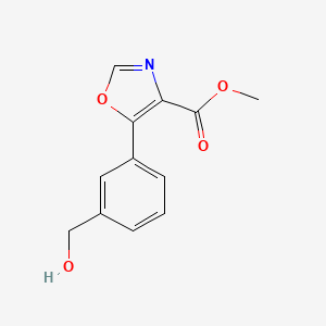 molecular formula C12H11NO4 B8549355 5-(3-Hydroxymethyl-phenyl)-oxazole-4-carboxylic acid methyl ester 