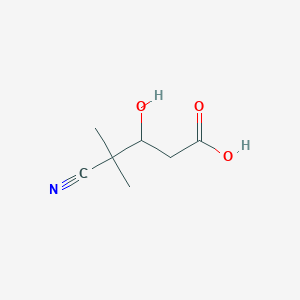 molecular formula C7H11NO3 B8549370 4-Cyano-3-hydroxy-4-methylpentanoic acid 