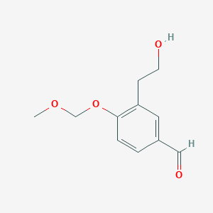 molecular formula C11H14O4 B8549373 3-(2-Hydroxy-ethyl)-4-methoxymethoxy-benzaldehyde 