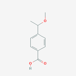 molecular formula C10H12O3 B8549380 (-)-4-(1-Methoxyethyl)benzoic acid 