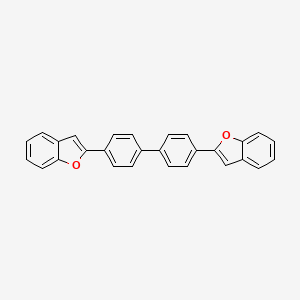 molecular formula C28H18O2 B8549382 Benzofuran, 2,2'-[1,1'-biphenyl]-4,4'-diylbis- CAS No. 40350-12-7