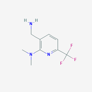 molecular formula C9H12F3N3 B8549385 3-(aminomethyl)-N,N-dimethyl-6-(trifluoromethyl)pyridin-2-amine 
