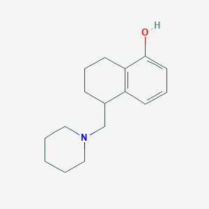 molecular formula C16H23NO B8549429 5-[(Piperidin-1-yl)methyl]-5,6,7,8-tetrahydronaphthalen-1-ol CAS No. 100632-50-6