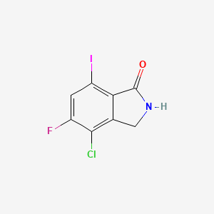 molecular formula C8H4ClFINO B8549456 4-Chloro-5-fluoro-7-iodoisoindolinone 