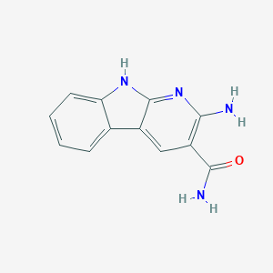 molecular formula C12H10N4O B8549463 2-amino-9H-pyrido[2,3-b]indole-3-carboxamide 