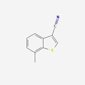 molecular formula C10H7NS B8549472 3-Cyano-7-methylbenzo[b]thiophene 