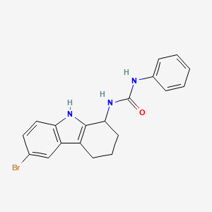 molecular formula C19H18BrN3O B8549488 N-(6-Bromo-2,3,4,9-tetrahydro-1H-carbazol-1-yl)-N'-phenylurea CAS No. 827590-39-6