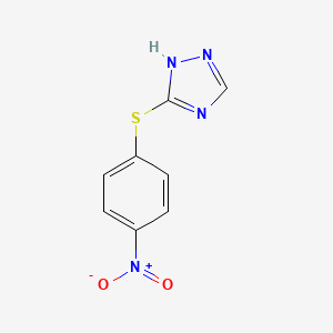 molecular formula C8H6N4O2S B8549496 3-(4-Nitrophenylthio)-1,2,4-triazole 