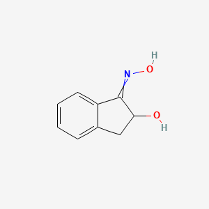 molecular formula C9H9NO2 B8549501 1-(Hydroxyimino)-2,3-dihydro-1H-inden-2-ol CAS No. 192869-89-9