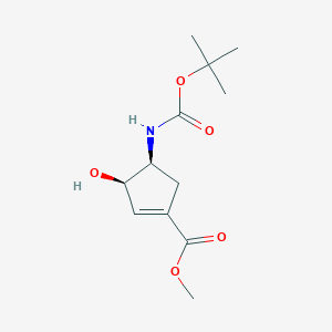 Methyl (3R,4S)-4-(tert-butoxycarbonylamino)-3-hydroxy-cyclopentene-1-carboxylate