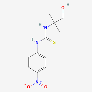 molecular formula C11H15N3O3S B8549582 1-(2-Hydroxy-1,1-dimethyl-ethyl)-3-(4-nitro-phenyl)-thiourea 