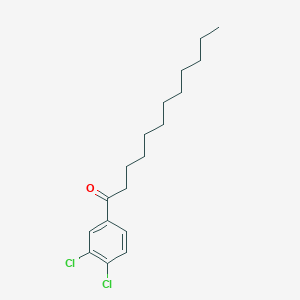 molecular formula C18H26Cl2O B8549607 1,2-Dichloro-4-Lauroylbenzene 