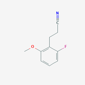 molecular formula C10H10FNO B8549613 3-(2-Fluoro-6-methoxyphenyl)propionitrile 