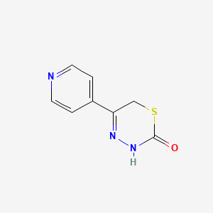 molecular formula C8H7N3OS B8549616 5-(Pyridin-4-yl)-3,6-dihydro-2H-1,3,4-thiadiazin-2-one CAS No. 88038-22-6