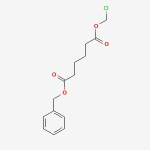 molecular formula C14H17ClO4 B8549623 Hexanedioic acid, chloromethyl phenylmethyl ester CAS No. 87343-30-4