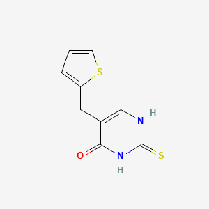 molecular formula C9H8N2OS2 B8549633 5-(2-Thienylmethyl)-2-thiouracil 