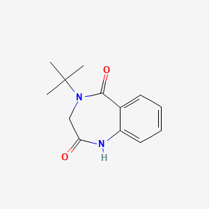 molecular formula C13H16N2O2 B8549658 1H-1,4-Benzodiazepine-2,5-dione, 4-(1,1-dimethylethyl)-3,4-dihydro- CAS No. 167689-86-3