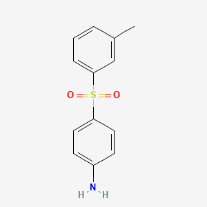 molecular formula C13H13NO2S B8549698 4-[(3-Methylphenyl)sulfonyl]benzenamine 