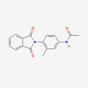 molecular formula C17H14N2O3 B8549763 2-Phthalimido-5-acetamidotoluene 