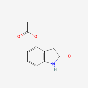 molecular formula C10H9NO3 B8549767 4-(acetyloxy)-1,3-dihydro-2H-indol-2-one 