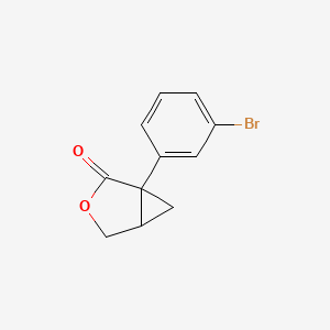 molecular formula C11H9BrO2 B8549841 (1SR,5RS)-1-(3-Bromo-phenyl)-3-oxa-bicyclo[3.1.0]hexan-2-one 
