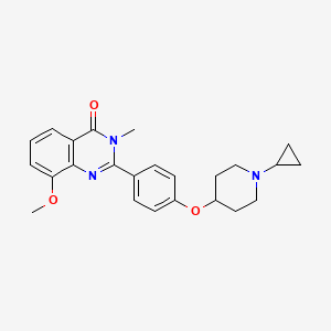 molecular formula C24H27N3O3 B8549845 4(3h)-Quinazolinone,2-[4-[(1-cyclopropyl-4-piperidinyl)oxy]phenyl]-8-methoxy-3-methyl- 