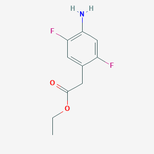 molecular formula C10H11F2NO2 B8549916 Ethyl 4-amino-2,5-difluorophenylacetate 