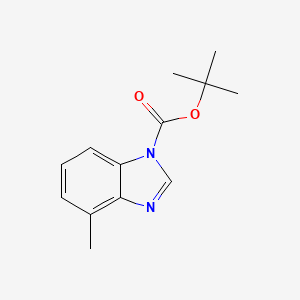 molecular formula C13H16N2O2 B8549944 t-butyl 4-methyl-1H-benzimidazole-1-carboxylate 