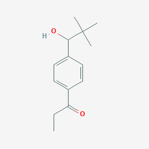 1-[4-(1-Hydroxy-2,2-dimethylpropyl)phenyl]propan-1-one