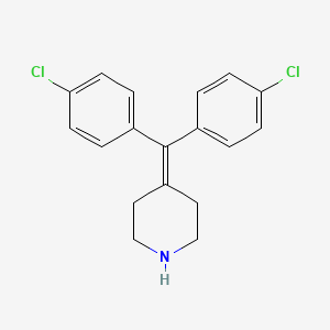 molecular formula C18H17Cl2N B8549967 4-[Bis(4-chlorophenyl)methylidene]piperidine CAS No. 67853-65-0