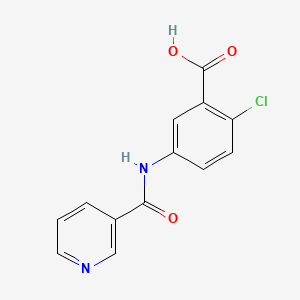 molecular formula C13H9ClN2O3 B8549975 2-Chloro-5-(nicotinamido)benzoic acid 