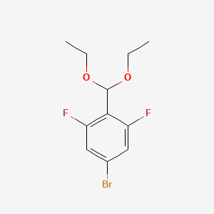 molecular formula C11H13BrF2O2 B8550013 5-Bromo-2-(diethoxymethyl)-1,3-difluorobenzene 