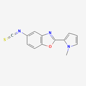 molecular formula C13H9N3OS B8550020 5-Isothiocyanato-2-(1-methyl-1H-pyrrol-2-yl)-1,3-benzoxazole CAS No. 51299-52-6