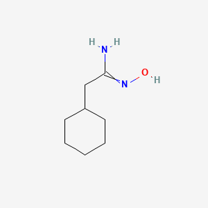 molecular formula C8H16N2O B8550035 2-cyclohexyl-N-hydroxyacetimidamide 