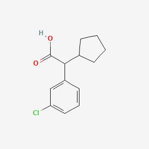 molecular formula C13H15ClO2 B8550075 (3-Chlorophenyl)(cyclopentyl)acetic acid 