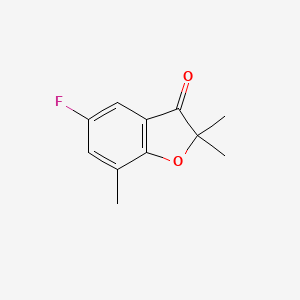 molecular formula C11H11FO2 B8550093 5-fluoro-2,2,7-trimethylbenzofuran-3(2H)-one 