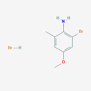 molecular formula C8H11Br2NO B8550111 2-Bromo-4-methoxy-6-methylaniline hydrobromide 