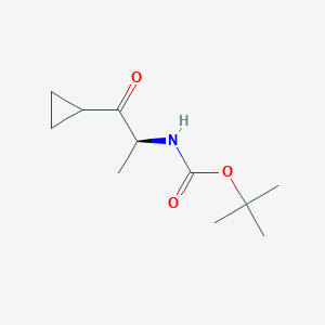 molecular formula C11H19NO3 B8550122 tert-butyl[(1S)-2-cyclopropyl-1-methyl-2-oxoethyl]carbamate 