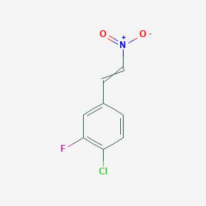 molecular formula C8H5ClFNO2 B8550126 1-Chloro-2-fluoro-4-(2-nitro-vinyl)-benzene 