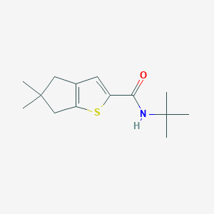 molecular formula C14H21NOS B8550127 N-tert-Butyl-5,5-dimethyl-5,6-dihydro-4H-cyclopenta[b]thiophene-2-carboxamide 