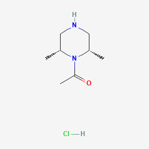 molecular formula C8H17ClN2O B8550134 1-((2R,6S)-2,6-dimethyl-piperazin-1-yl)ethanone hydrochloride 