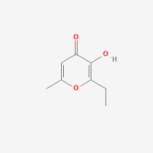 molecular formula C8H10O3 B8550160 2-Ethyl-3-hydroxy-6-methyl-4H-pyran-4-one CAS No. 22639-24-3