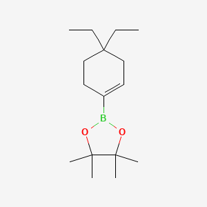 molecular formula C16H29BO2 B8550204 2-(4,4-Diethylcyclohex-1-enyl)-4,4,5,5-tetramethyl[1,3,2]dioxaborolane 