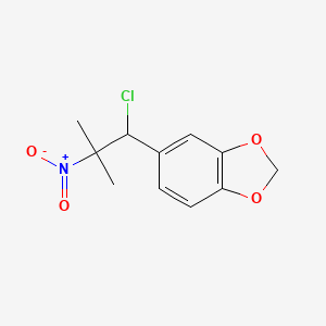 molecular formula C11H12ClNO4 B8550268 5-(1-Chloro-2-methyl-2-nitropropyl)-2H-1,3-benzodioxole CAS No. 63860-91-3