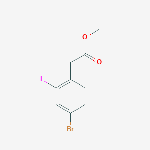 molecular formula C9H8BrIO2 B8550303 Methyl (4-bromo-2-iodophenyl)acetate CAS No. 885681-97-0