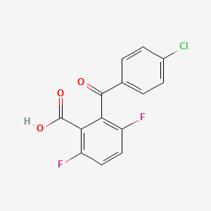 molecular formula C14H7ClF2O3 B8550340 2-[(4-Chlorophenyl)carbonyl]-3,6-difluorobenzoic acid 