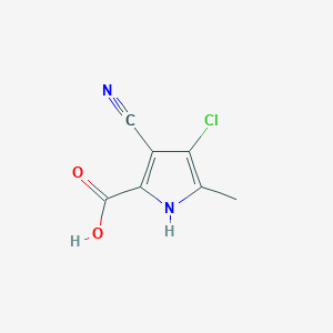 4-chloro-3-cyano-5-methyl-1H-pyrrole-2-carboxylic acid