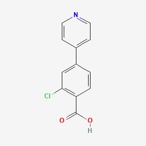 molecular formula C12H8ClNO2 B8550354 2-Chloro-4-(pyridin-4-yl)benzoic acid 